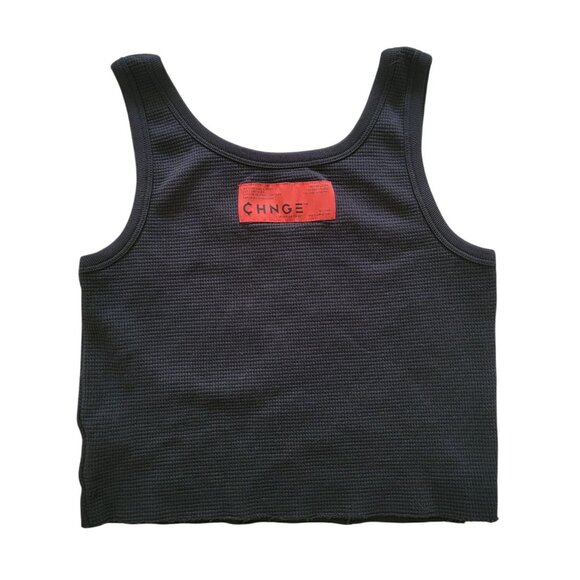 CHNGE Set of 3 Organic Cotton Ribbed Crop Tank Tops Women's Sz M - Picture 3 of 10